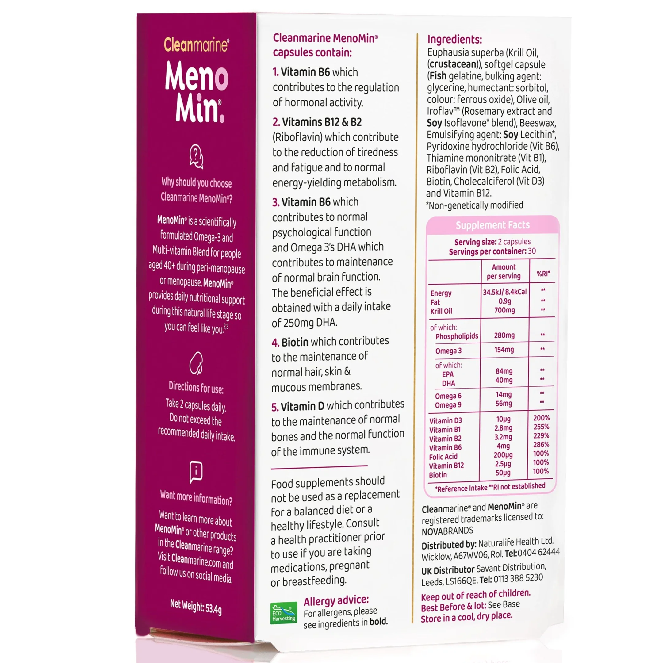 Cleanmarine Menomin for Women 60 Capsules - Menopause Support - Image 3